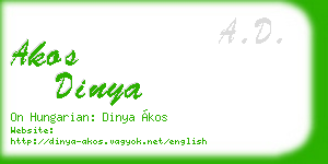 akos dinya business card