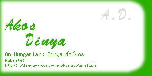 akos dinya business card